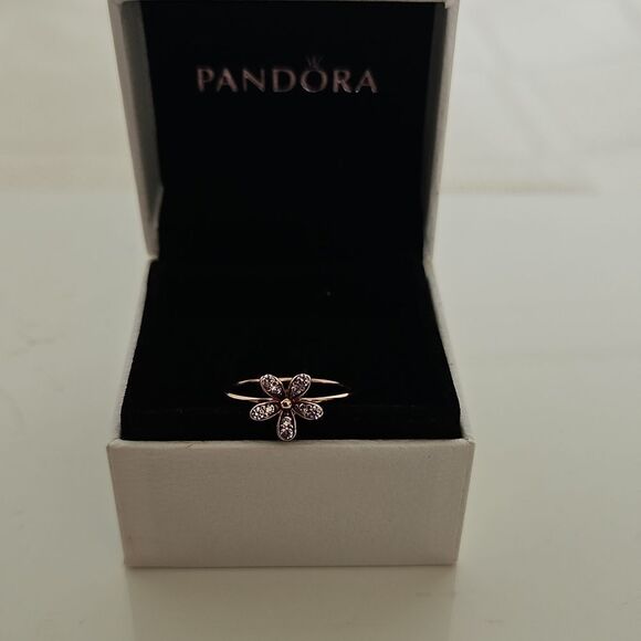 Pandora Daisy Rose Gold Ring Size 7 - Picture 1 of 16